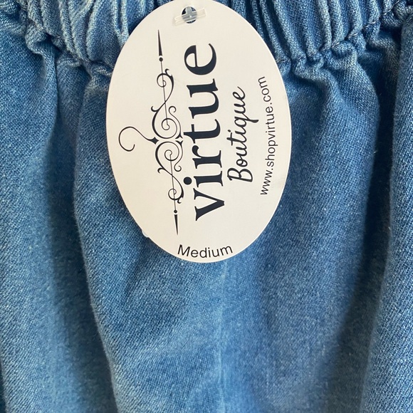 Denim dress with tie back, Mittoshop brand, nwt - Picture 13 of 14